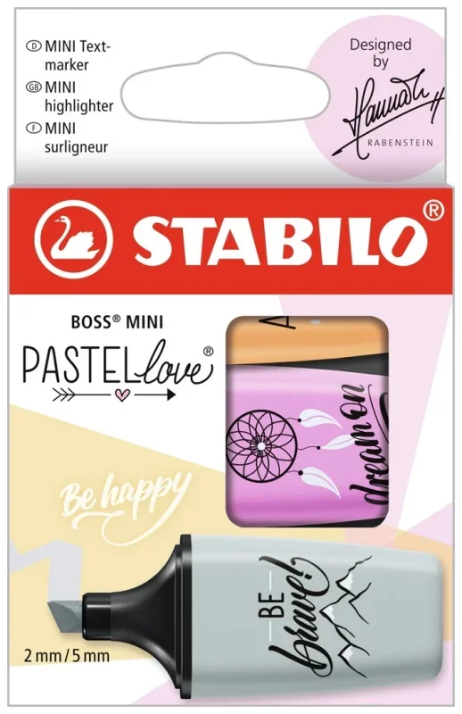 Stabilo Boss Mini Pastellove szövegkiemelő készlet 3 db-os