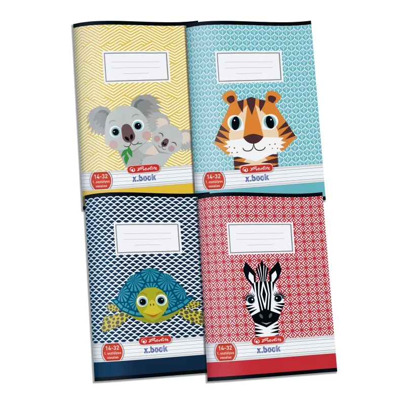 Herlitz Füzet A5/14-32 1. osztályos vonalas Cute Animals