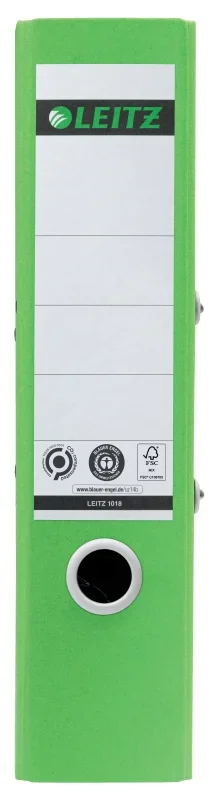 Leitz iratrendező, A4, 80mm, zöld, Recycle