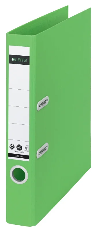 Leitz iratrendező, A4, 50mm, zöld, Recycle