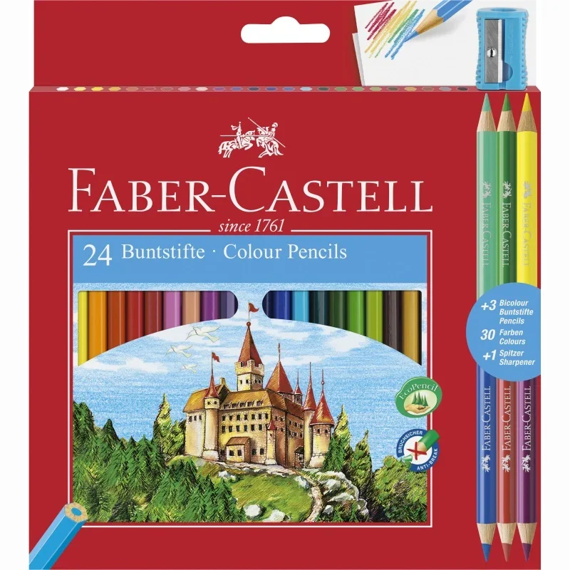 Faber-Castell Színesceruza 24+ 3db BICOLOR