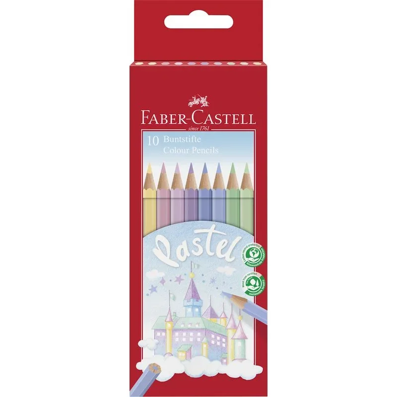 Faber-Castell Színes ceruza készlet 10db-os pasztell hatszögletű