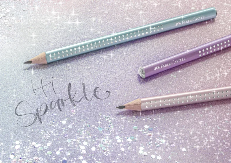 Faber-Castell Grafitceruza SPARKLE Jumbo gyöngyházfényű metál rózsaszín (3)