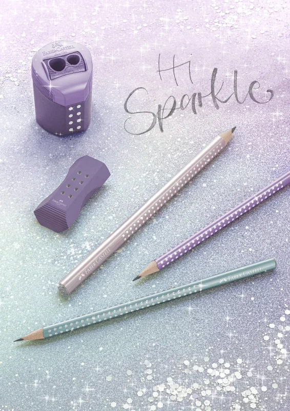 Faber-Castell Grafitceruza SPARKLE Jumbo gyöngyházfényű metál rózsaszín (3)