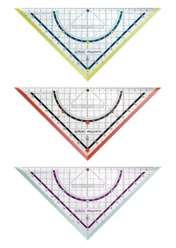 Herlitz Geometriai háromszög my.pen 25 cm műanyag, fogórésszel