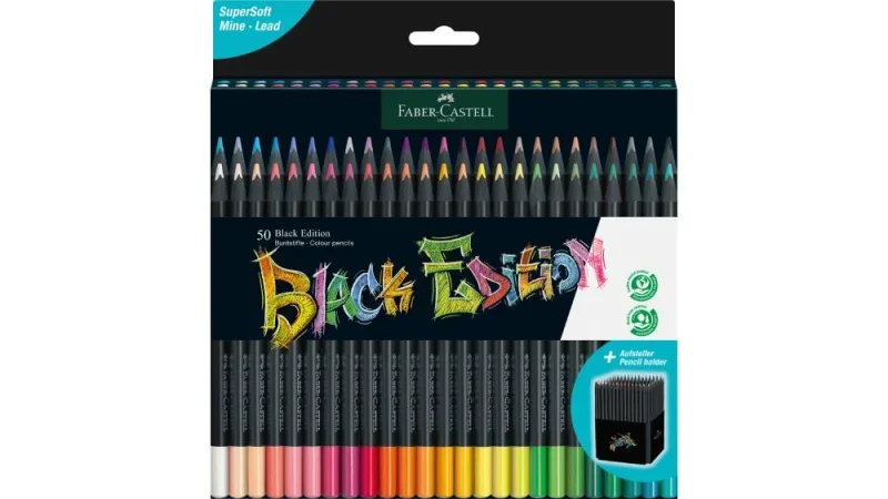 Faber-Castell Színes ceruza készlet 50db-os Black Edition fekete test