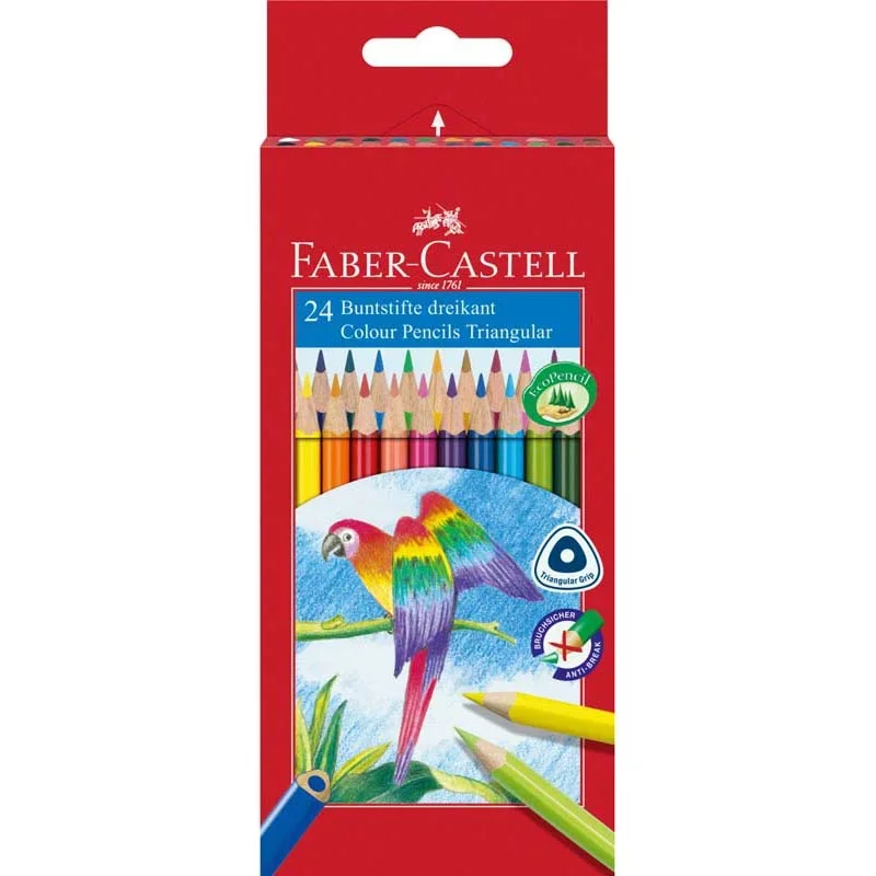 Faber-Castell Színesceruza papagáj, háromszögletű 24db