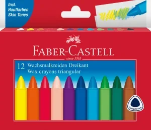Faber-Castell színes viaszkréta, 12db/doboz