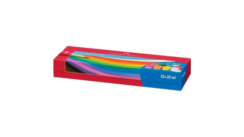 Faber-Castell tempera 20ml, 12 színű