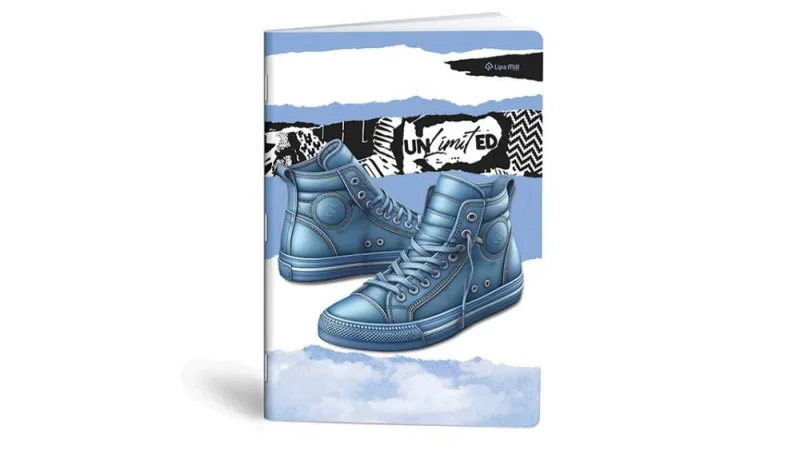 VECTRA Tűzött füzet kockás LIPAMILL A/4 40 lapos Sneaker