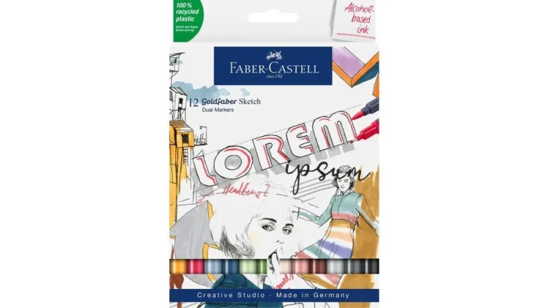 Faber-Castell Goldfaber Filctoll készlet 12db-os, kétvégű