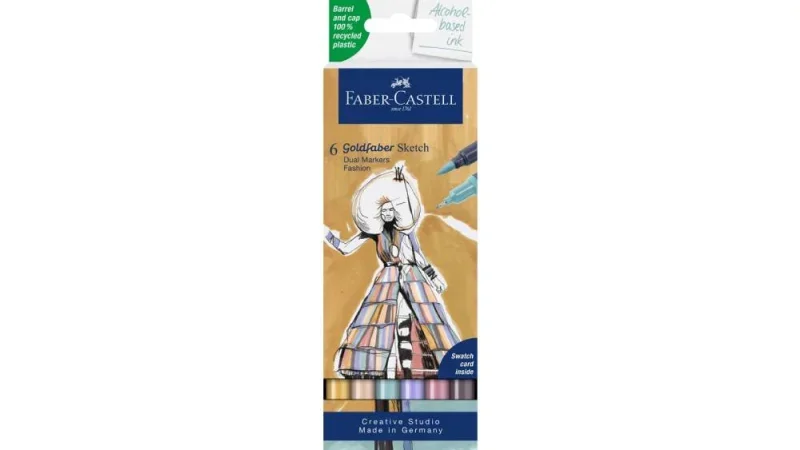 Faber-Castell Goldfaber Filctoll készlet 6db-os, kétvégű, Fashion