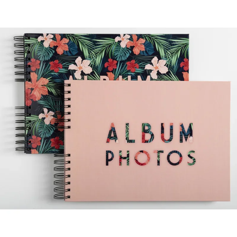 Exacompta fotóalbum (32x22 cm, 50 oldal, fekete lapok, spirálos) Tropical Pink