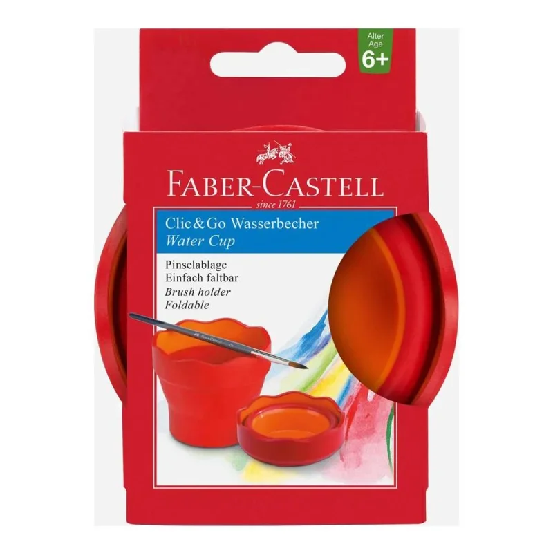 Faber-Castell Ecsettál CLIC & GO Piros-Narancs