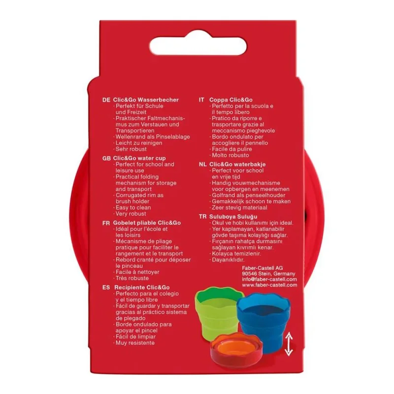 Faber-Castell Ecsettál CLIC & GO Piros-Narancs