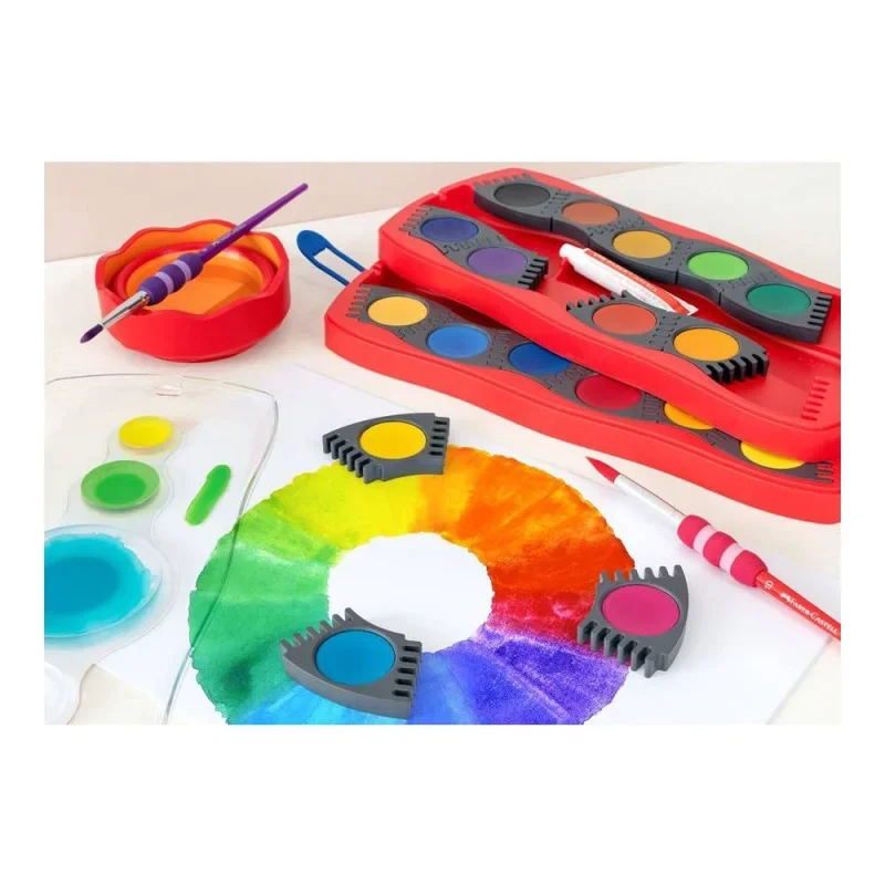 Faber-Castell Ecsettál CLIC & GO Piros-Narancs