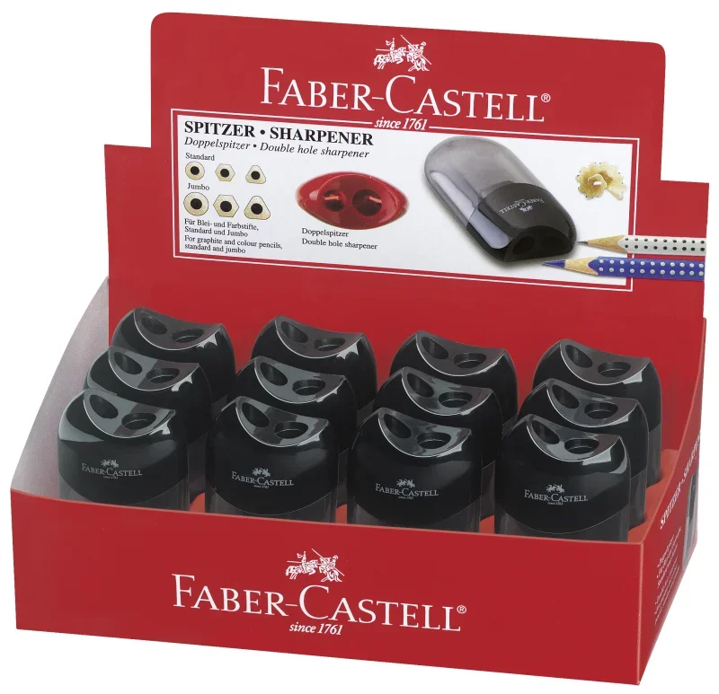 Faber-Castell Hegyező műa. dupla tartályos, fekete