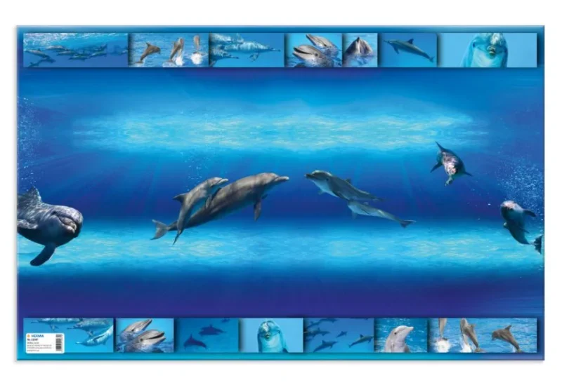 Herma asztali könyöklő, kétoldalas, 55x35 cm, delfines