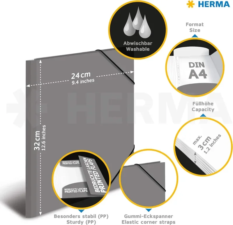 Herma gumis mappa A4, PP, fényes, koala