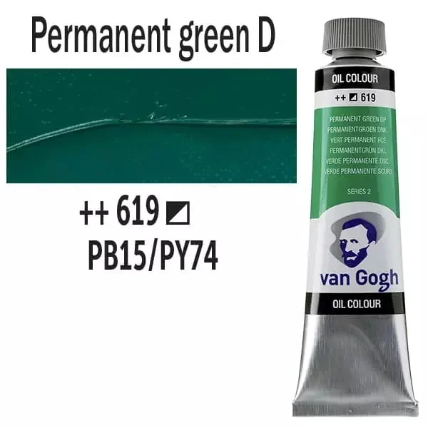 Van Gogh Olajfesték (40ml) Permanent sötétzöld