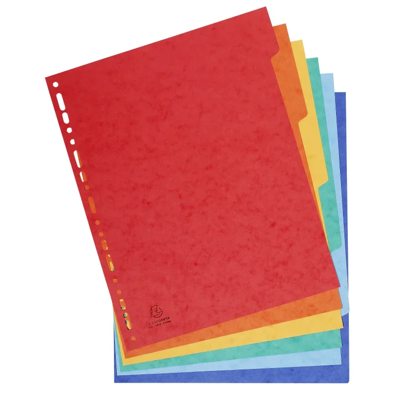 Exacompta elválasztó lapok (A4, Maxi, 6 színű) 6db/csomag