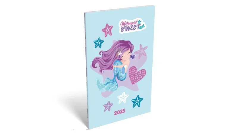 Lizzy A6 tűzött zsebnaptár, Mermaid, Sweet (2025)