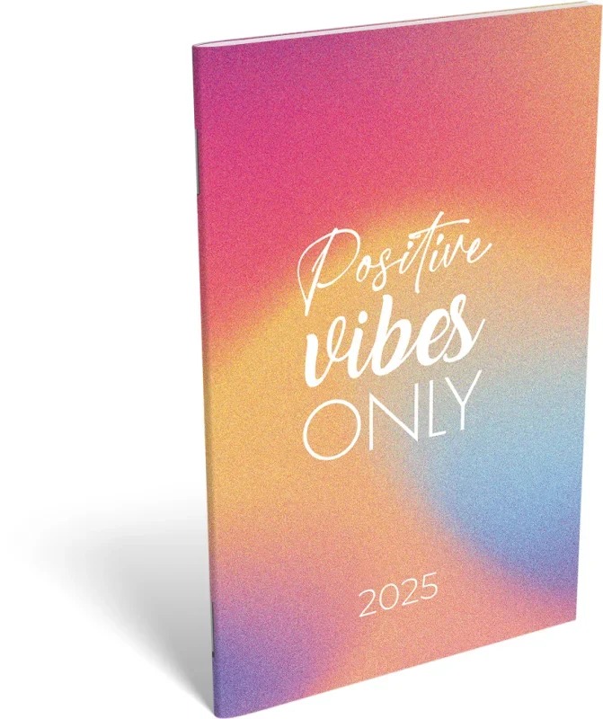 Lizzy A6 tűzött zsebnaptár, Positive Vibes (2025)