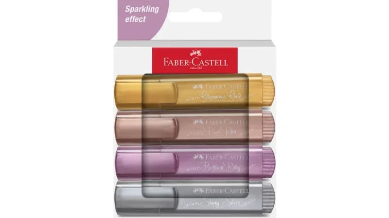 Faber-Castell Szövegkiemelő 1546 metál gyöngyház 4db/szett