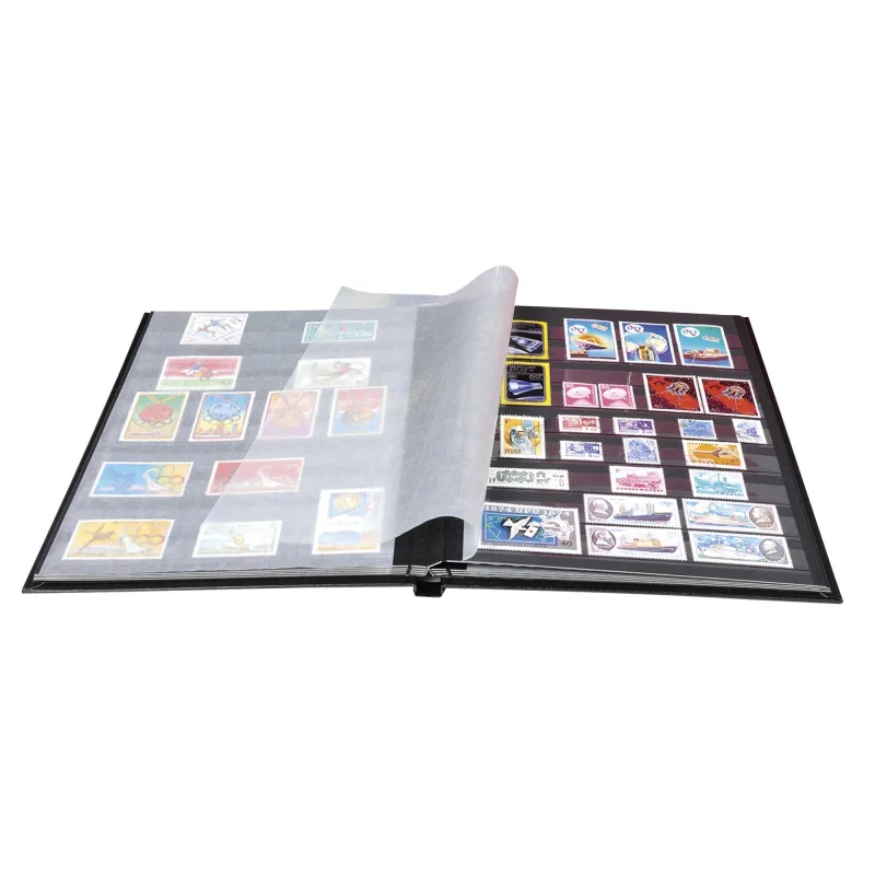 Exacompta bélyegalbum (22,5x30,5 cm) 16 oldal, 9 soros, Globe Trotter