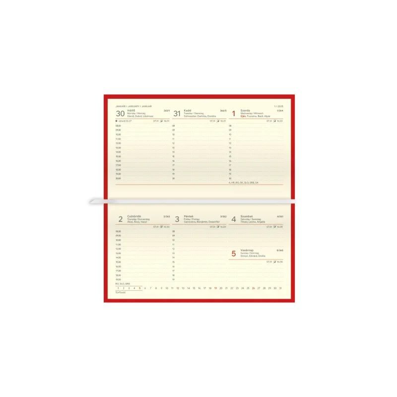 TopTimer Zsebnaptár 2025, C030 (Heti beoszt.) Szürke