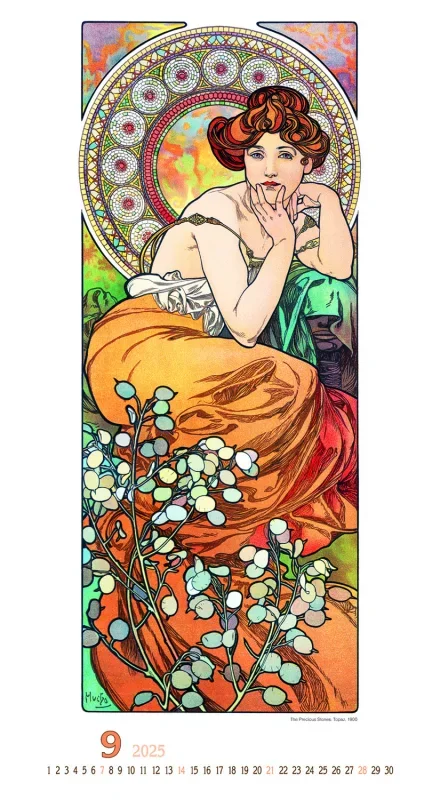 TopTimer Falinaptár 2025, T095 ALFONS MUCHA