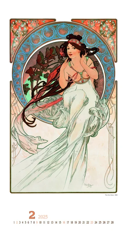 TopTimer Falinaptár 2025, T095 ALFONS MUCHA