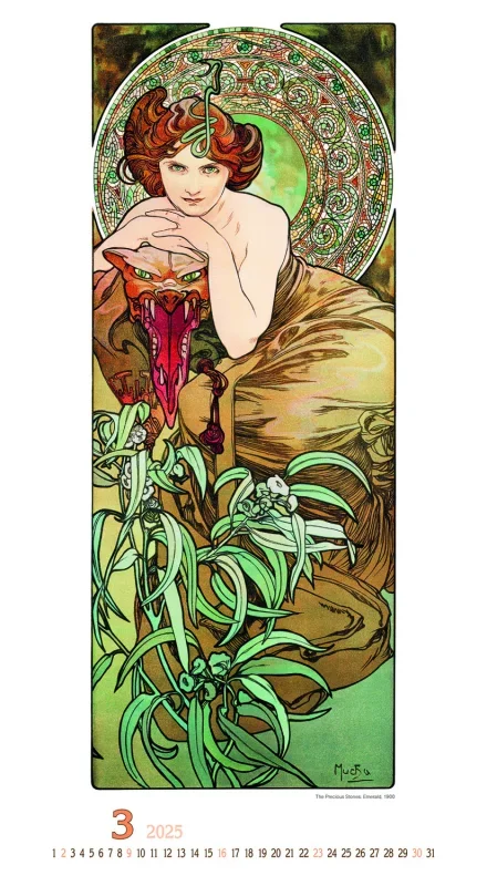 TopTimer Falinaptár 2025, T095 ALFONS MUCHA