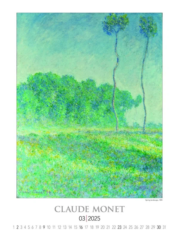 TopTimer Falinaptár 2025, T096 CLAUDE MONET