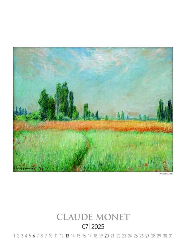 TopTimer Falinaptár 2025, T096 CLAUDE MONET