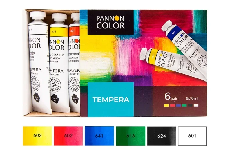 Pannoncolor tempera készlet 6 x 18ml (2020)
