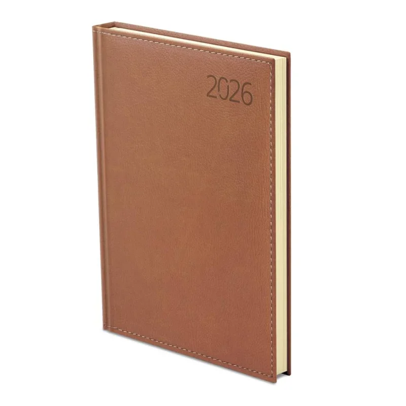 TopTimer Határidőnapló 2026, B021 A5 (Napi beoszt.) BARNA