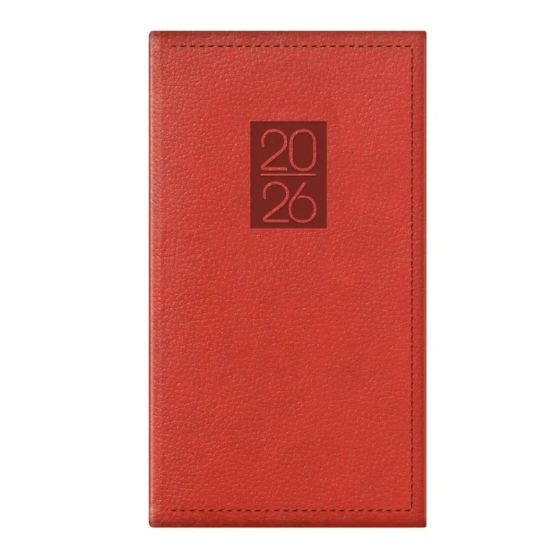 TopTimer Zsebnaptár 2026, C035 (Heti beoszt.) BORDÓ