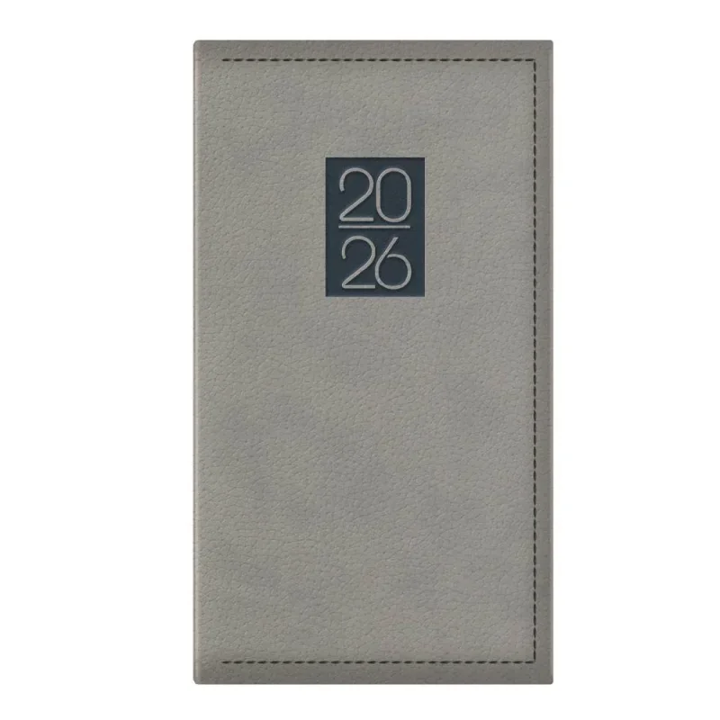 TopTimer Zsebnaptár 2026, C035 (Heti beoszt.) SZÜRKE