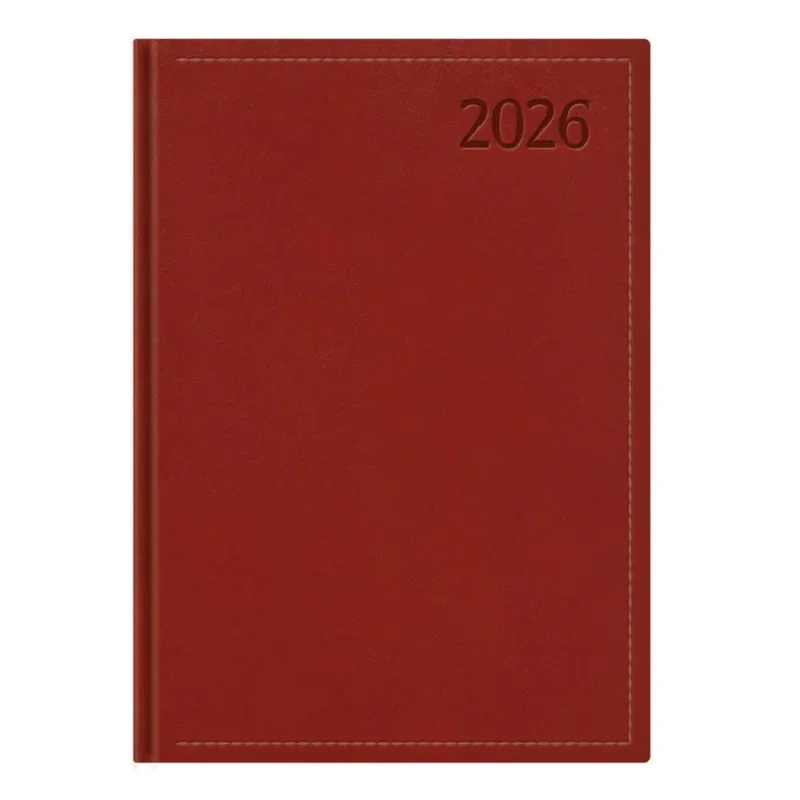TopTimer Határidőnapló 2026, T010 A4 (Heti beoszt.) BORDÓ