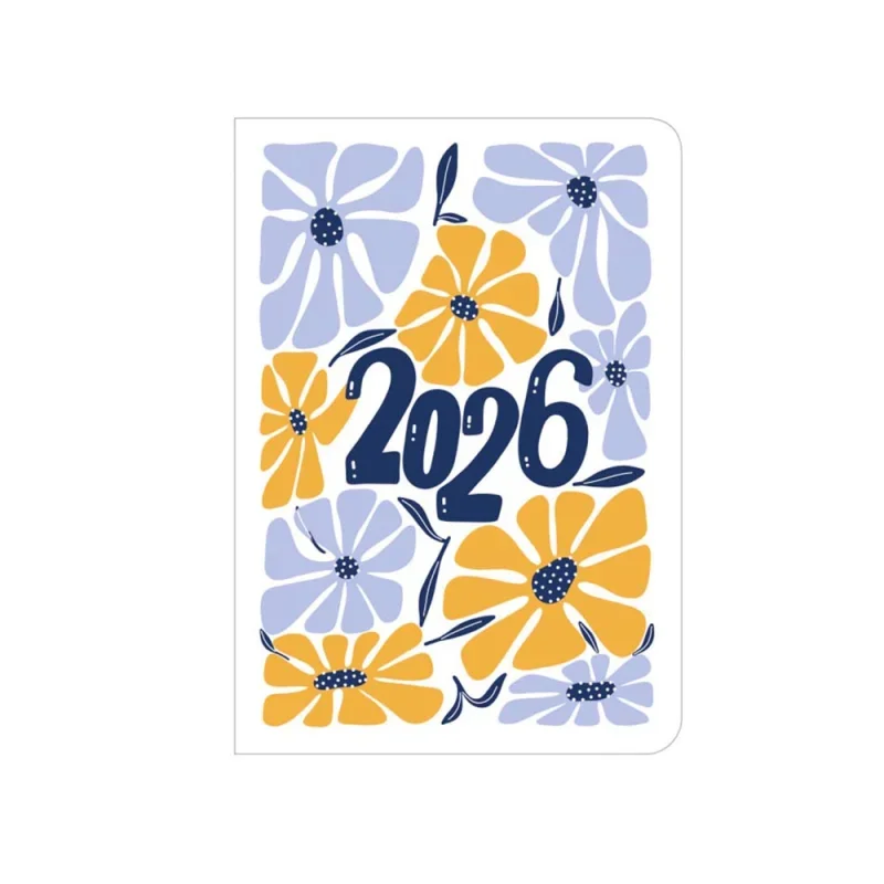 TopTimer Határidőnapló 2026, F012 B6 FLEXI (Heti beoszt.) RETRO BLOOM