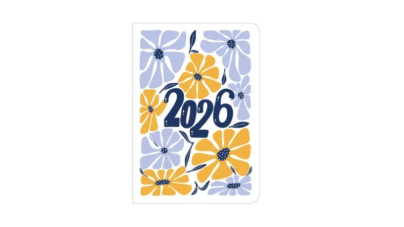 TopTimer Határidőnapló 2026, F012 B6 FLEXI (Heti beoszt.) RETRO BLOOM