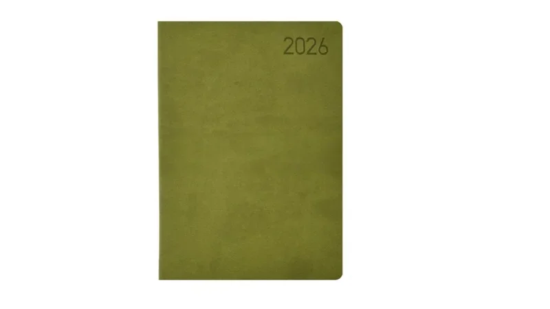 TopTimer Határidőnapló 2026, M012 B6 (Heti beoszt.) ZÖLD-ZÖLD