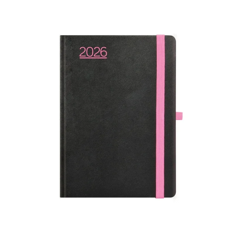 TopTimer Határidőnapló 2026, N012 B6 (Heti beoszt.) FEKETE-PINK