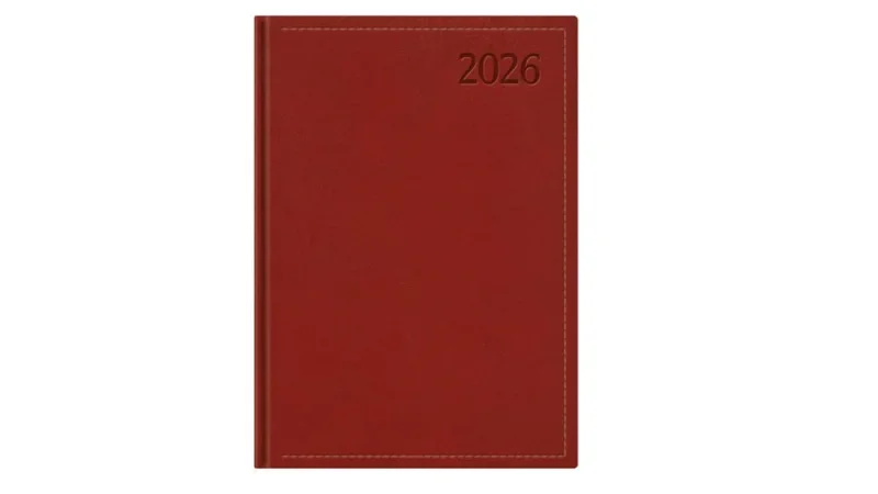 TopTimer Határidőnapló 2026, T012 B6 (Heti beoszt.) BORDÓ