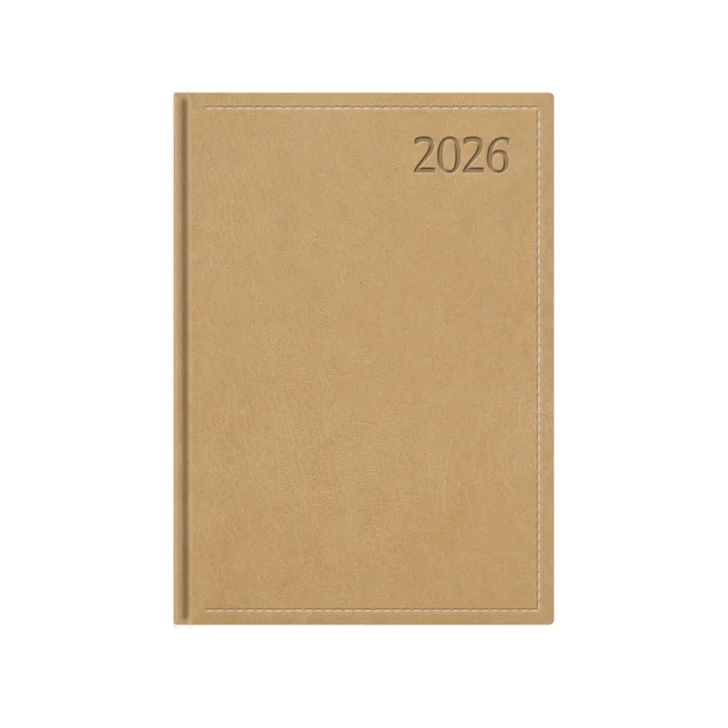 TopTimer Határidőnapló 2026, T015 A5 (Heti beoszt.) Bézs BÉZS