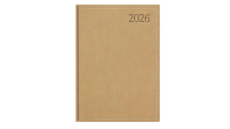 TopTimer Határidőnapló 2026, T015 A5 (Heti beoszt.) Bézs BÉZS