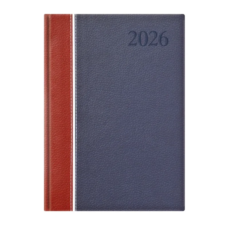 TopTimer Határidőnapló 2026, G021 A5 (Napi beoszt.) BORDÓ-FEHÉR-KÉK
