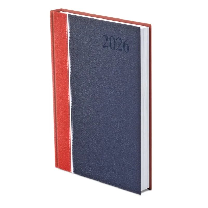 TopTimer Határidőnapló 2026, G021 A5 (Napi beoszt.) BORDÓ-FEHÉR-KÉK