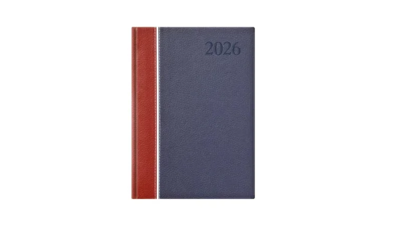 TopTimer Határidőnapló 2026, G021 A5 (Napi beoszt.) BORDÓ-FEHÉR-KÉK